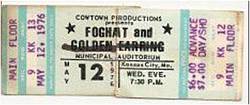 Foghat concert ticket May 12 1976 Kansas City - Municipal Auditorium